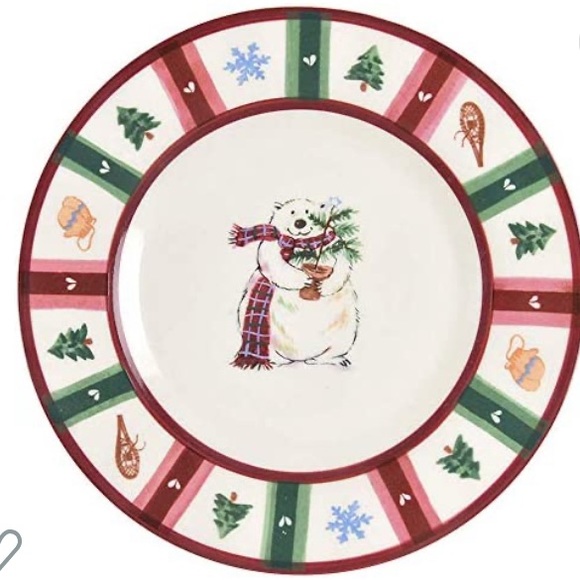 Pfaltzgraff Other - PFALTZGRAFF Snow Bear Salad Plates 8 3/8" White Bear W/Scarf, Holiday/Ch…